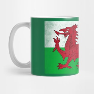 Wales / Cymru Vintage Faded Flag Design Mug